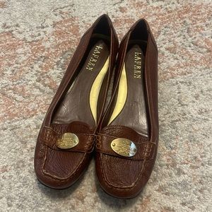 Lauren Ralph Lauren brown leather women’s loafer flats